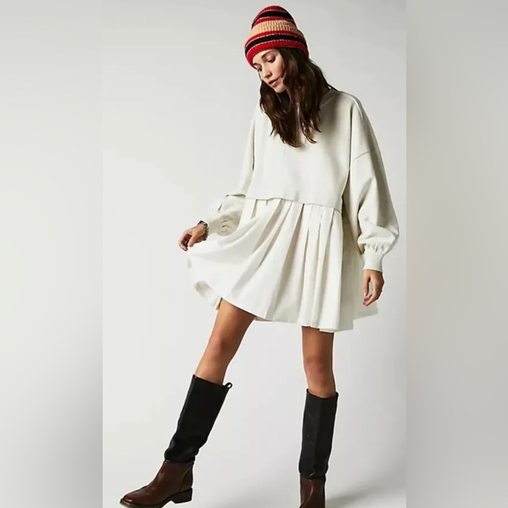 ISO - FREE PEOPLE ELEANOR DRESS BEIGE XL NOT FOR SALE